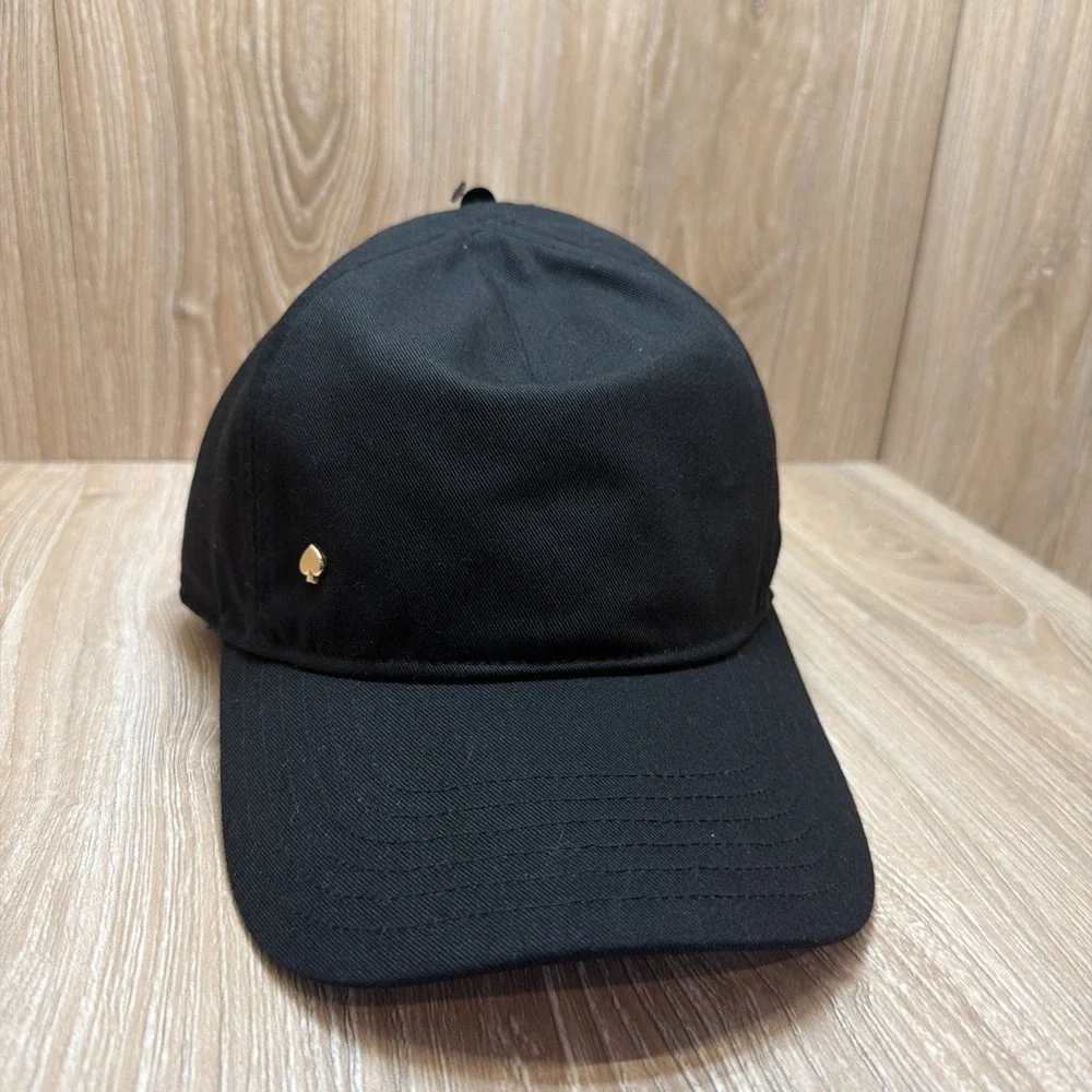Kate Spade New York Black Bow Baseball Cap Women's Designer Adjustable NWT $78